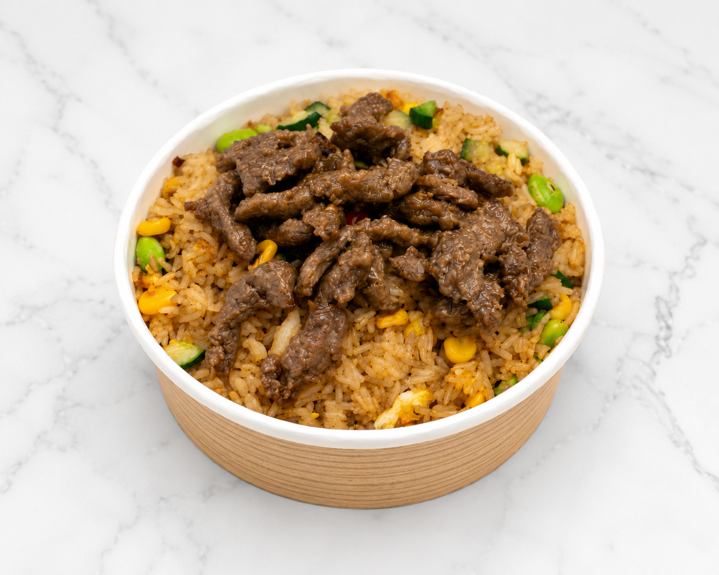 Gebakken rijst met beef